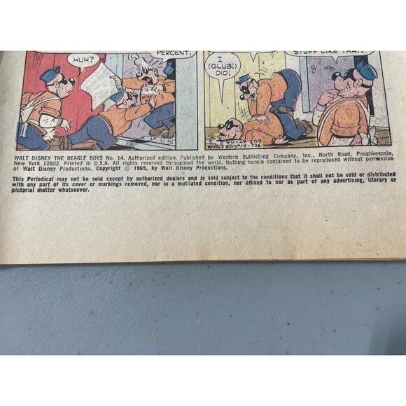 Whitman Walt Disney The Beagle Boys #14 Comic Book 1965 Price Vintage - Picture 3 of 8